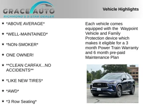 Photos of 2023 INFINITI QX60 Sensory for sale in Richmond, VA at Grace Auto Sales