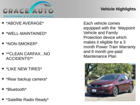 Photos of 2015 Honda Civic LX for sale in Richmond, VA at Grace Auto Sales