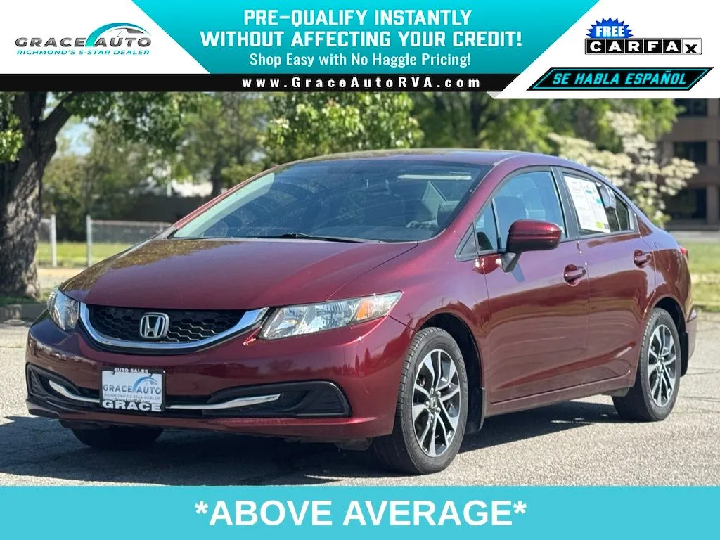 Red 2015 Honda Civic LX for sale in Richmond, VA