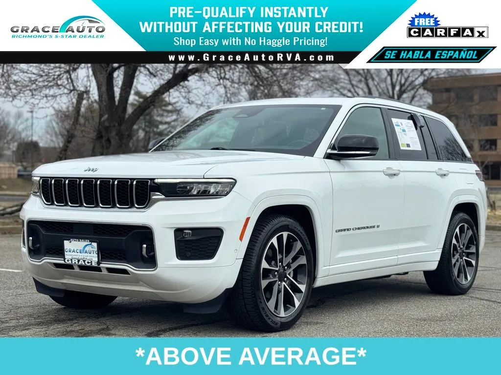 White 2022 Jeep Grand Cherokee Overland for sale in Richmond, VA