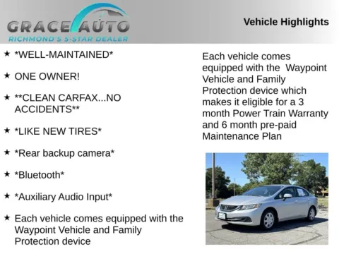 Photos of 2014 Honda Civic LX for sale in Richmond, VA at Grace Auto Sales