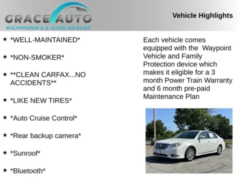 Photos of 2011 Toyota Avalon Limited for sale in Richmond, VA at Grace Auto Sales
