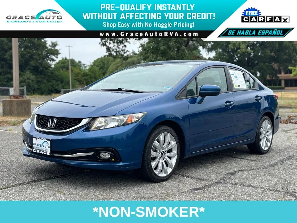 Blue 2015 Honda Civic EX-L for sale in Richmond, VA