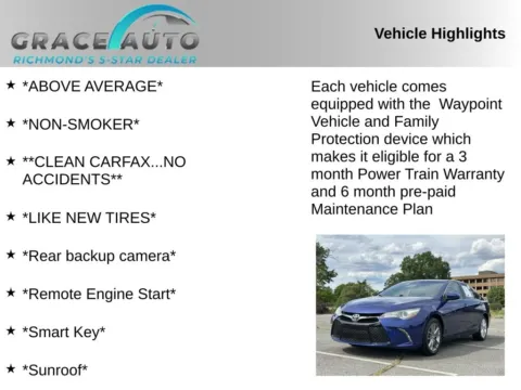 Photos of 2015 Toyota Camry SE for sale in Richmond, VA at Grace Auto Sales