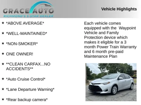 Photos of 2019 Toyota Corolla LE for sale in Richmond, VA at Grace Auto Sales