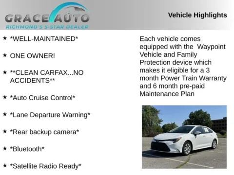 Photos of 2021 Toyota Corolla LE for sale in Richmond, VA at Grace Auto Sales