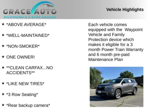Photos of 2015 Toyota Highlander LE Plus V6 for sale in Richmond, VA at Grace Auto Sales