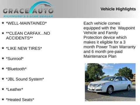 Photos of 2008 Toyota Avalon XL for sale in Richmond, VA at Grace Auto Sales