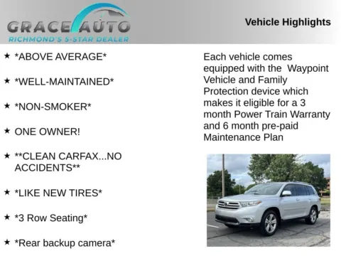 Photos of 2011 Toyota Highlander Limited for sale in Richmond, VA at Grace Auto Sales
