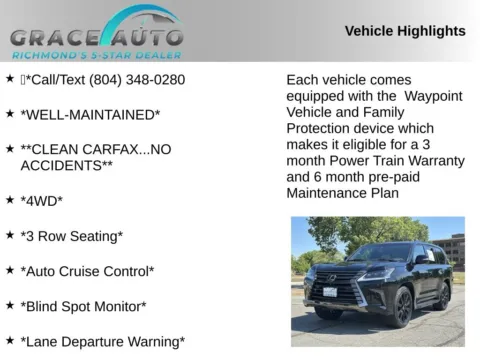 Photos of 2019 Lexus LX 570 for sale in Richmond, VA at Grace Auto Sales