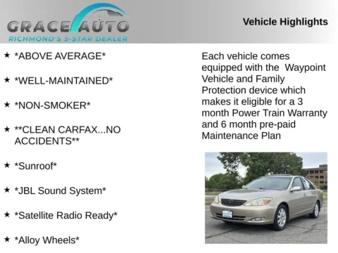 Photos of 2003 Toyota Camry LE for sale in Richmond, VA at Grace Auto Sales