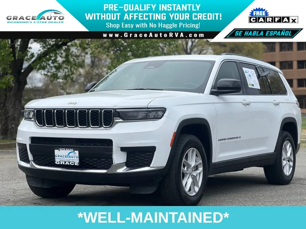 White 2023 Jeep Grand Cherokee L Laredo for sale in Richmond, VA