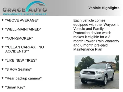 Photos of 2010 Toyota Highlander Limited for sale in Richmond, VA at Grace Auto Sales