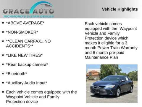 Photos of 2015 Toyota Camry LE for sale in Richmond, VA at Grace Auto Sales