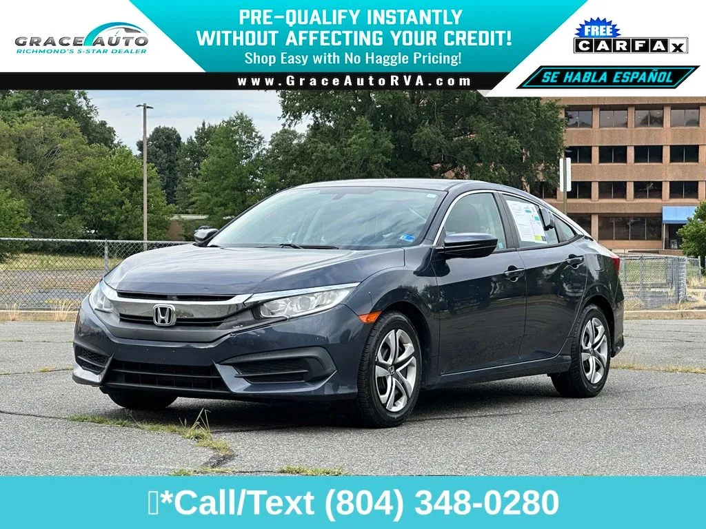 Blue 2016 Honda Civic LX for sale in Richmond, VA