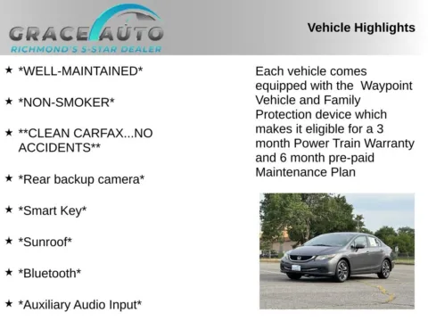 Photos of 2014 Honda Civic EX for sale in Richmond, VA at Grace Auto Sales