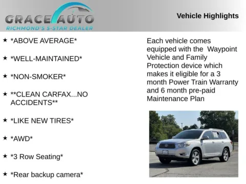 Photos of 2009 Toyota Highlander Limited for sale in Richmond, VA at Grace Auto Sales