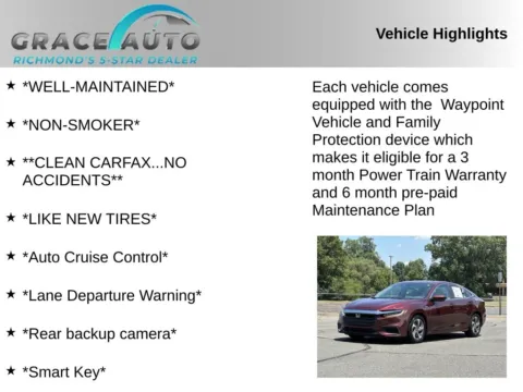 Photos of 2019 Honda Insight LX for sale in Richmond, VA at Grace Auto Sales