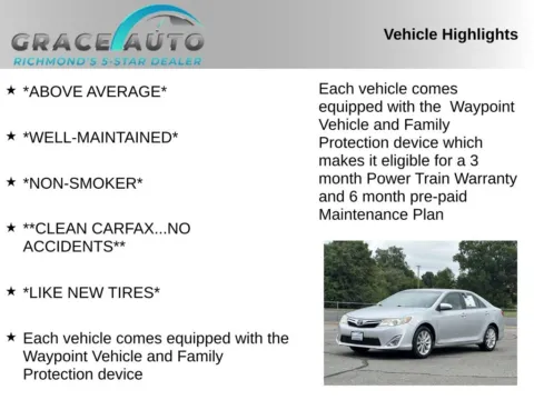 Photos of 2014 Toyota Camry XLE for sale in Richmond, VA at Grace Auto Sales