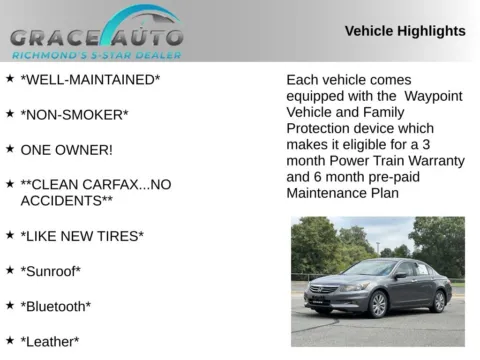 Photos of 2012 Honda Accord EX-L for sale in Richmond, VA at Grace Auto Sales