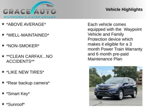 Photos of 2015 Honda CR-V EX-L for sale in Richmond, VA at Grace Auto Sales
