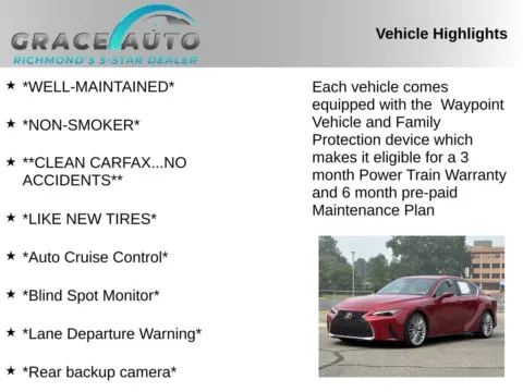 Photos of 2022 Lexus IS 300 for sale in Richmond, VA at Grace Auto Sales