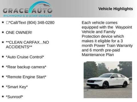 Photos of 2023 Honda Accord Hybrid Sport-L for sale in Richmond, VA at Grace Auto Sales