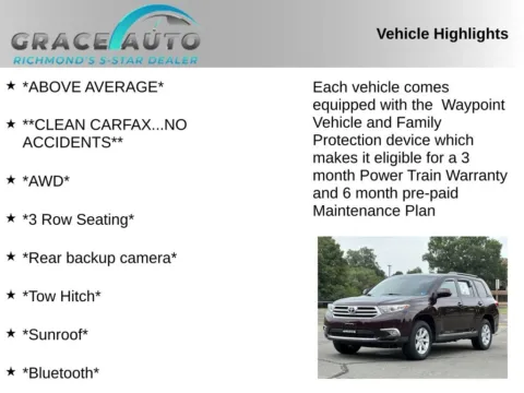 Photos of 2013 Toyota Highlander SE for sale in Richmond, VA at Grace Auto Sales
