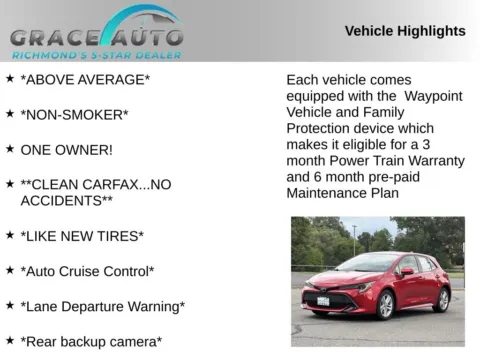 Photos of 2022 Toyota Corolla Hatchback SE for sale in Richmond, VA at Grace Auto Sales