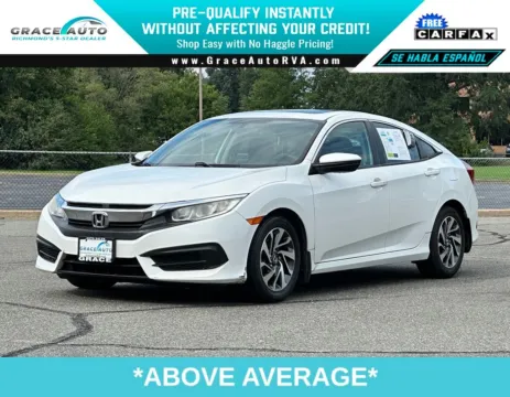 White 2017 Honda Civic EX for sale in Richmond, VA