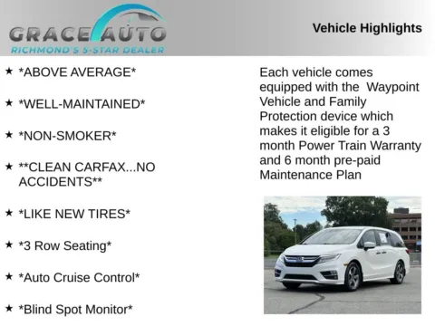 Photos of 2019 Honda Odyssey Touring for sale in Richmond, VA at Grace Auto Sales