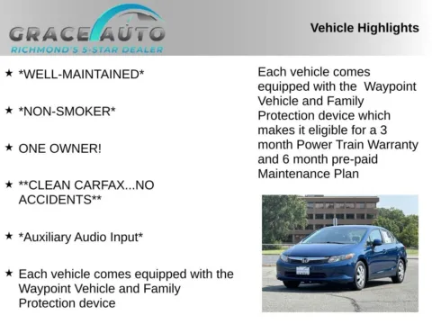 Photos of 2012 Honda Civic LX for sale in Richmond, VA at Grace Auto Sales