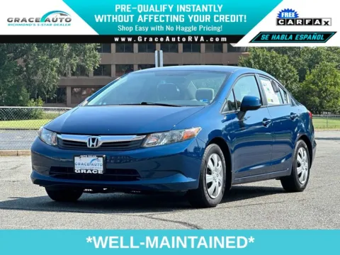 Blue 2012 Honda Civic LX for sale in Richmond, VA