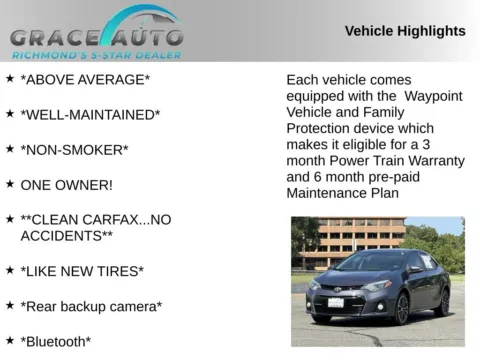 Photos of 2015 Toyota Corolla S Plus for sale in Richmond, VA at Grace Auto Sales
