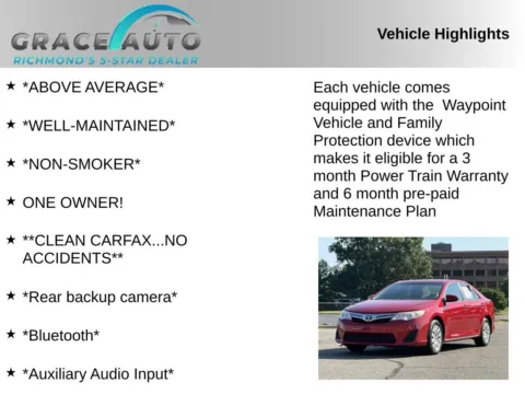 Photos of 2014 Toyota Camry LE for sale in Richmond, VA at Grace Auto Sales