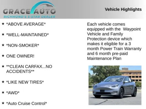 Photos of 2024 Tesla Model Y Long Range for sale in Richmond, VA at Grace Auto Sales