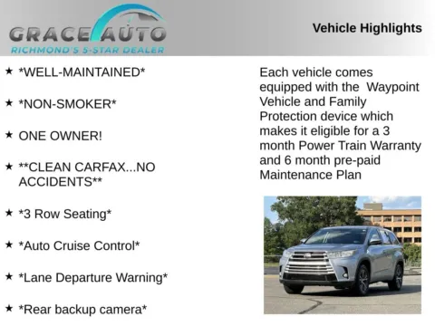 Photos of 2017 Toyota Highlander LE for sale in Richmond, VA at Grace Auto Sales