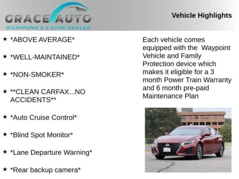Photos of 2023 Nissan Altima 2.5 SV for sale in Richmond, VA at Grace Auto Sales