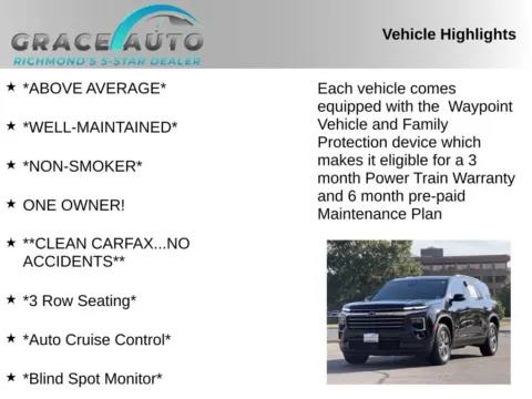 Photos of 2024 Chevrolet Traverse LT for sale in Richmond, VA at Grace Auto Sales