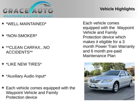Photos of 2009 Toyota Camry LE for sale in Richmond, VA at Grace Auto Sales