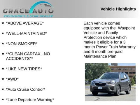 Photos of 2019 Subaru Forester Premium for sale in Richmond, VA at Grace Auto Sales