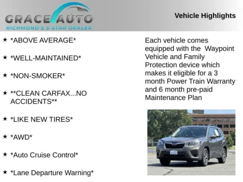 Photos of 2019 Subaru Forester Premium for sale in Richmond, VA at Grace Auto Sales
