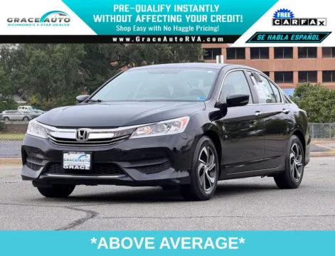 Black 2017 Honda Accord LX for sale in Richmond, VA