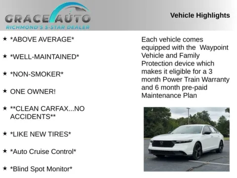 Photos of 2023 Honda Accord Hybrid Sport-L for sale in Richmond, VA at Grace Auto Sales