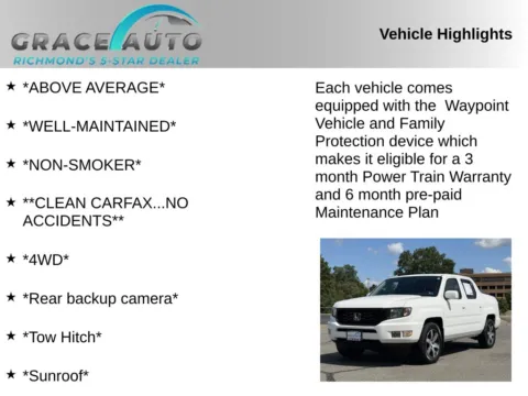 Photos of 2014 Honda Ridgeline SE for sale in Richmond, VA at Grace Auto Sales