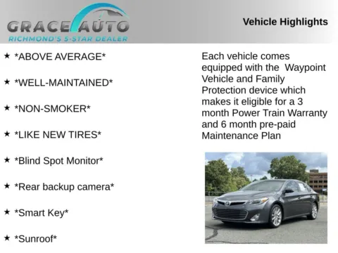 Photos of 2015 Toyota Avalon Limited for sale in Richmond, VA at Grace Auto Sales