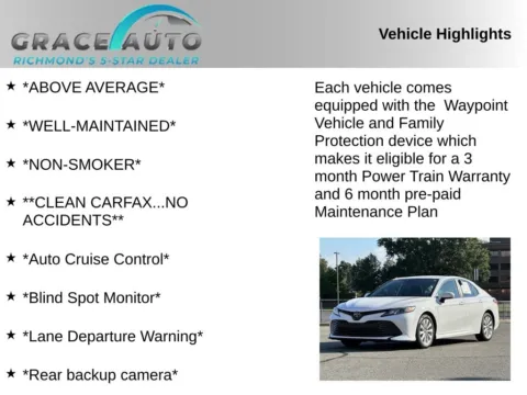 Photos of 2020 Toyota Camry LE for sale in Richmond, VA at Grace Auto Sales