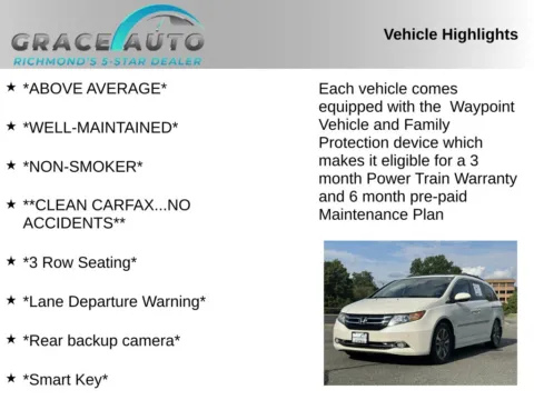Photos of 2017 Honda Odyssey Touring for sale in Richmond, VA at Grace Auto Sales