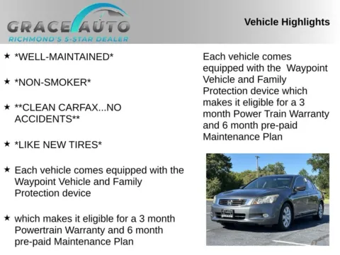 Photos of 2010 Honda Accord EX-L for sale in Richmond, VA at Grace Auto Sales