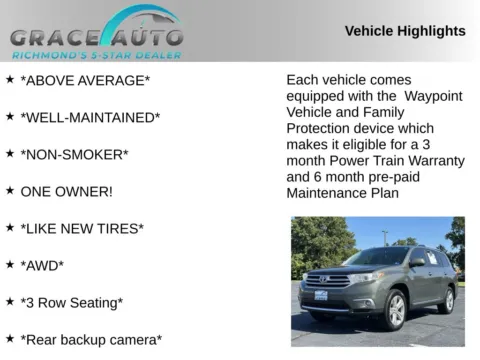 Photos of 2013 Toyota Highlander Limited for sale in Richmond, VA at Grace Auto Sales